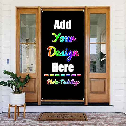Custom Banners and Signs 35.4x72.8 Inch, Personalized Front Door Cover by ZOLRITH