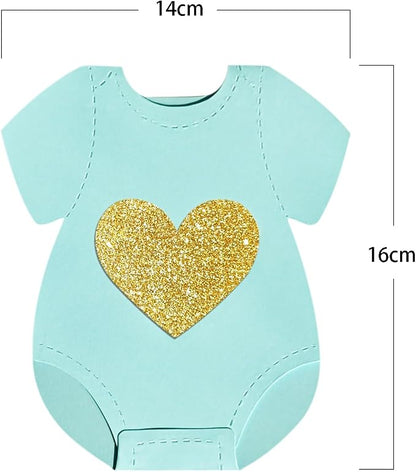 Letjolt Blue Pink Gender Reveal Garland 9 Bodysuit Flags | Pre-strung 9-piece - Image 7