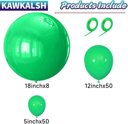 Green Balloon Arch Kit 111Pcs 18 12 5 Inch Latex Party Balloons Garland - Image 3