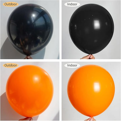 130pcs 18 12 10 5 Inch Black and Orange Balloons Garland Arch Kit | Different - Image 3