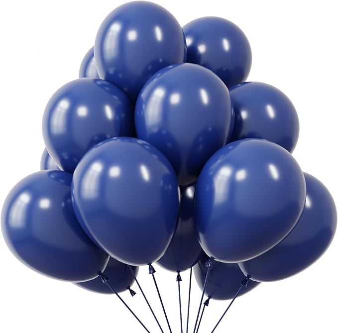 KBZVNAF Navy Blue Latex Party Balloons 50 Pack 12 inch | Navy Round Helium by KBZVNAF