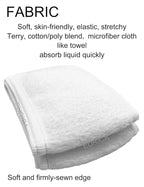 EUICAE Spa Headband, 6 Pack White - Non-slip Stretchable Washable Makeup Headband for Face Wash Facial Treatment, Fits All, Workout, Yoga, Gym, Salon, Home Use