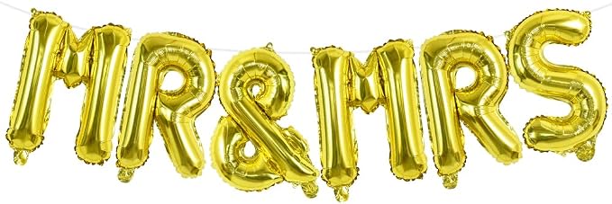 TONIFUL Mr&Mrs Letter Balloons by TONIFUL