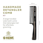 Kent 91TG Detangler Combs for Women Wide Tooth Hair Comb for Curly and Wavy Hair - Wet Hair Comb, Large Handle Wide Tooth Shower Comb for Hair for Effective Detangling Kent Comb