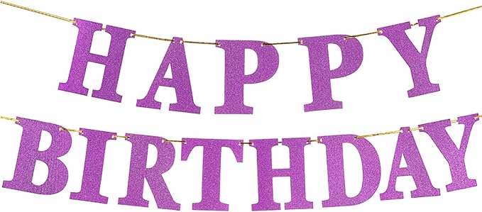 Happy Birthday Banner for Birthday Party Decorations by MEETINGU
