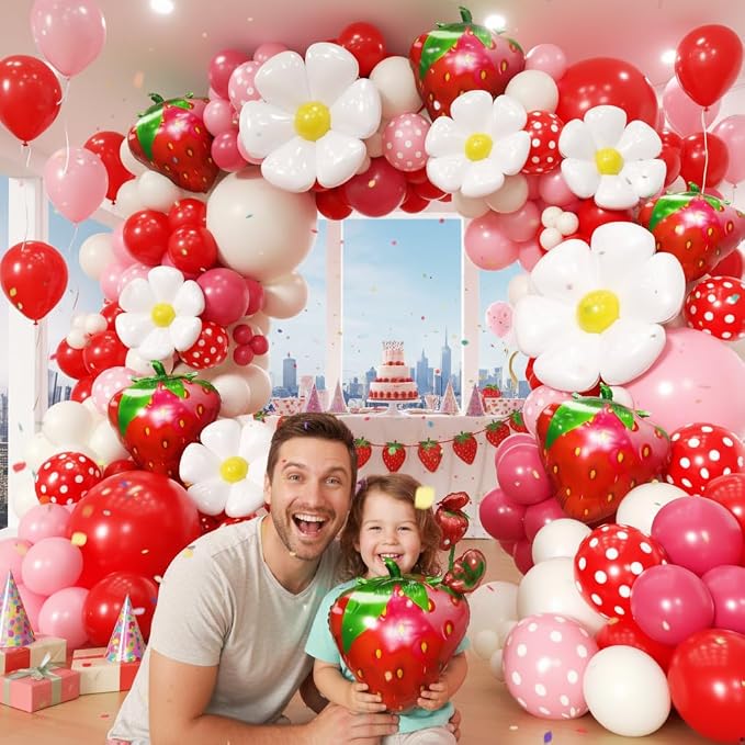 Strawberry Balloon Arch Kit 188Pcs - Image 8