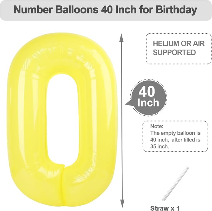 9 Balloon Number 40 Inch Light Blue - Image 5