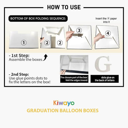 Grad Balloon Boxes for Balloon Arch Kit Black Gold Graduation Decorations 2026 - Image 6