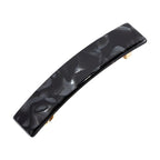 Black Hair Barrette for Thin Hair, Classic Rectangle French Barrette for Women, Lightweight and Comfortable, Strong Hold, Nacro Black | France Luxe