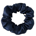 Silk Hair Scrunchie, 100% Mulberry Silk, Navy Blue, No Damage for Frizz Prevention, Sleep Scrunchie for Women-1pcs