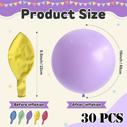 30 pcs Pastel Colorful Balloons 18 Inch - Image 2