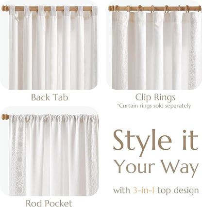jinchan Floral Linen Curtains - Image 6