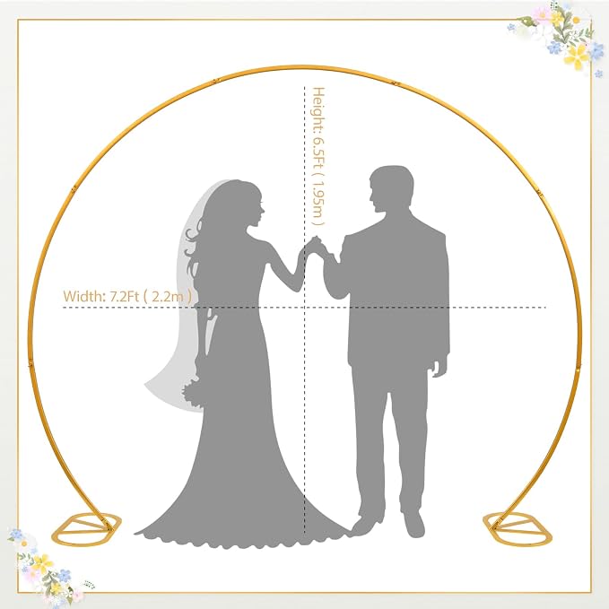 8ft Balloon Arch Stand, Round Backdrop Stand, Valentine's Day, Friends Gathering - Image 2