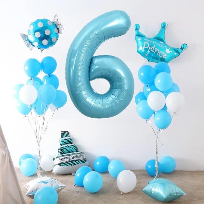 Pearl Blue Number 2 Balloon 40 Inch - Image 4