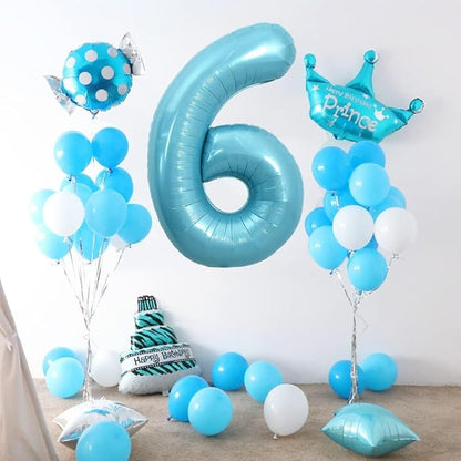 Pearl Blue Number 7 Balloon 40 Inch - Image 9