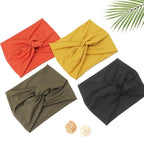 DRESHOW 4 Pack Turban Headbands for Women Wide Vintage Head Wraps Knotted Cute Hair Band Accessories