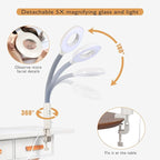 Artist hand Professional Facial Steamer for Face Home Facial Spa with 5X LED Magnifying Lamp Face Steamer Deep Pore Cleansing & Fast Heat Moisturizing Skin Care