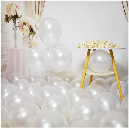 300 Pack White Pearl Balloons 12 inch Pearl White Latex Party Balloon Bulk by ZWZLIULIAN