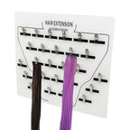 Hair Extension Holder with Clips – Sturdy Acrylic Styling Board for Sectioning, Organizing, and Displaying Hair Extensions, Wigs, and Wefts – Professional Salon Tool for Hair Stylists and Home Use