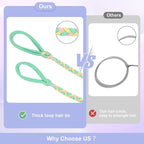 5 Pcs Spiral Hair Ties for Women & Girls, Rip Tie Hair Ties for Longhair, Elastic Braided Ponytail Holder, Tangle-Free, Effortless Styling for Gym, Running, Cycling, Surfing, Sports