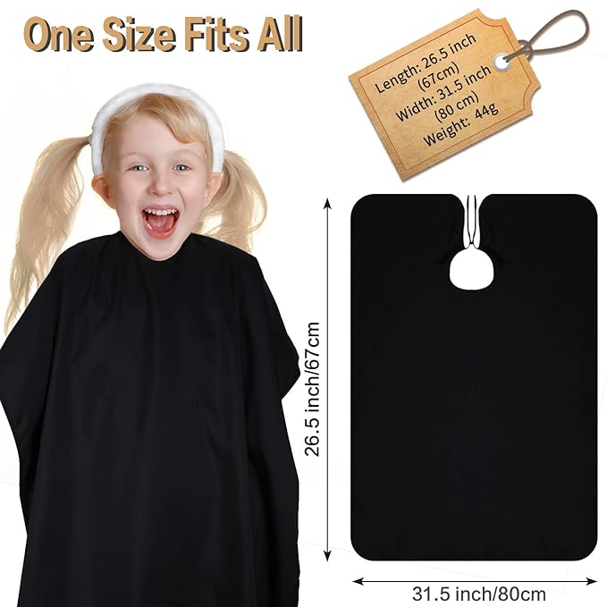 Geyoga 2 Pcs Kids Barber Cape Kids Hair Cutting Capes for Salon Waterproof Apron for Haircut 47. 3 x 31. 5 Inch