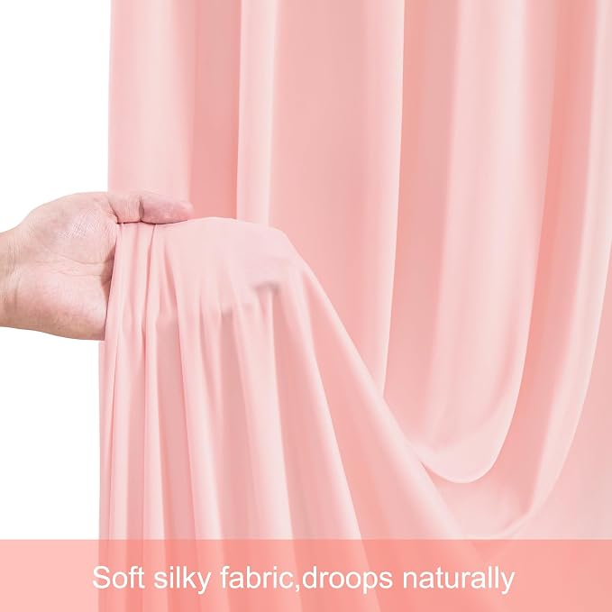 10x12 Blush Pink Backdrop Curtains - Image 7
