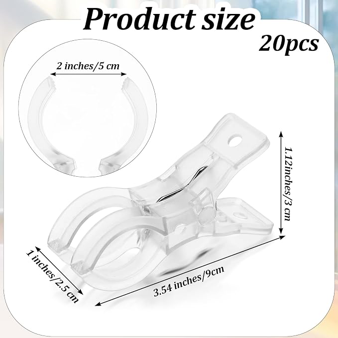 20 Pack 3.5" Spring Clamp, for Balloon Arch Kit, Birthday Decoration, - Image 2