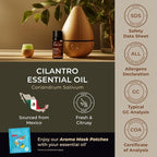 Gya Labs Cilantro Essential Oil - 0.34 Fl Oz - for Hair, Skin, Diffuser, Aromatherapy & DIY Candle Making Scent