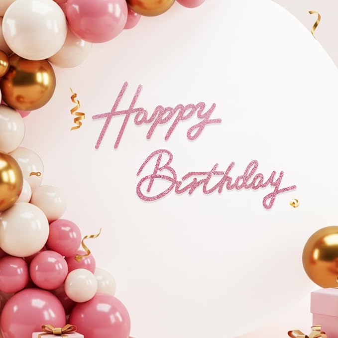 TONIFUL Happy Birthday Sign for Backdrop by TONIFUL