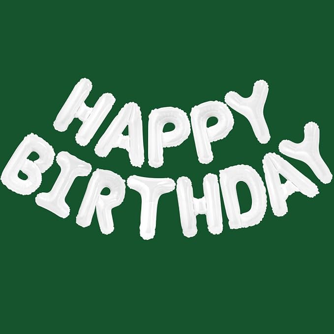 CANREVEL Happy Birthday Banner Decorations + Sign Balloons, by CANREVEL