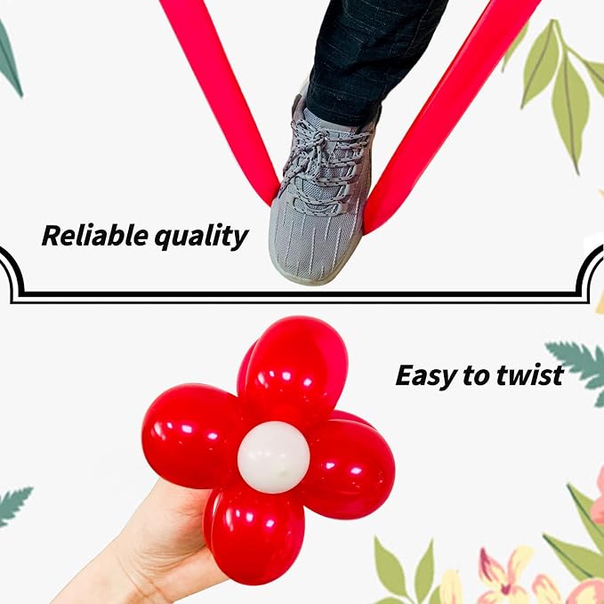 Red Long Balloons Premium 260 Twisting Balloons Animals Magic - Image 4