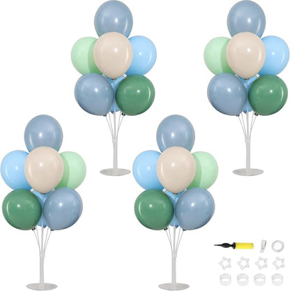 4 Sets Sage Green Dusty Blue Balloons Stand by ZyloonDecoration