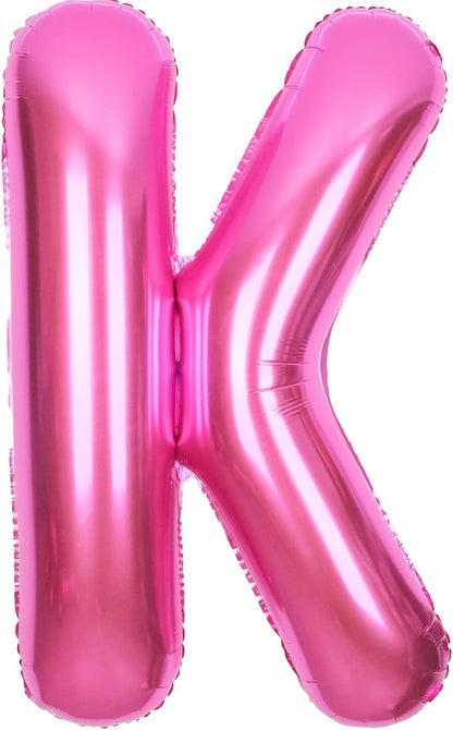 SUWEN 40 Inch Hot Pink Large K Letter Balloons Big Foil Helium Letter A-Z | by SUWEN