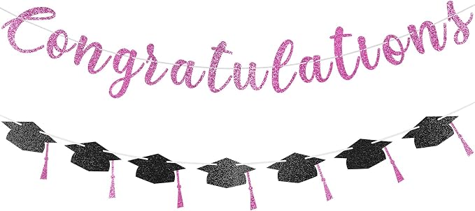 Pre-Strung Congratulations Banner Glitter Congratulations Banner by Unknown
