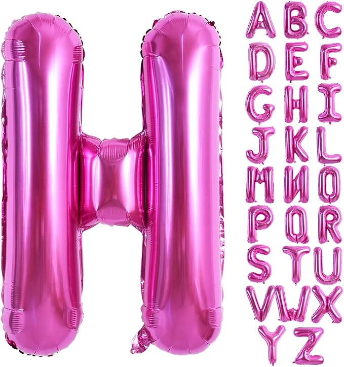 TONIFUL 40 Inch Large Rose Red Letter H Balloons by TONIFUL