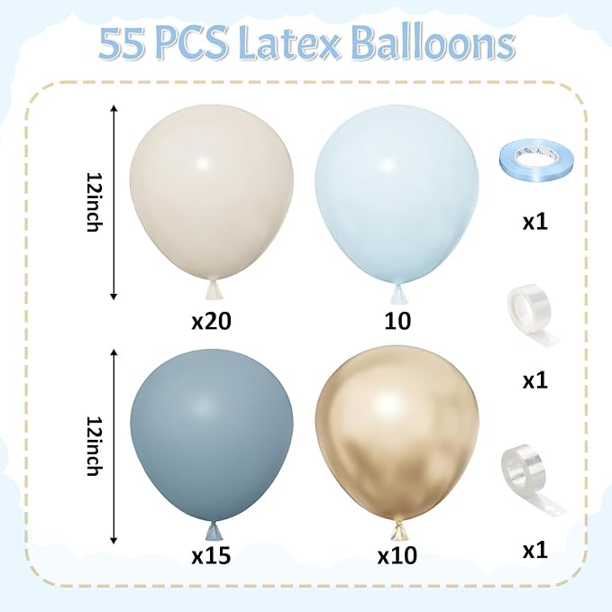 Dusty Blue Balloons - Image 2