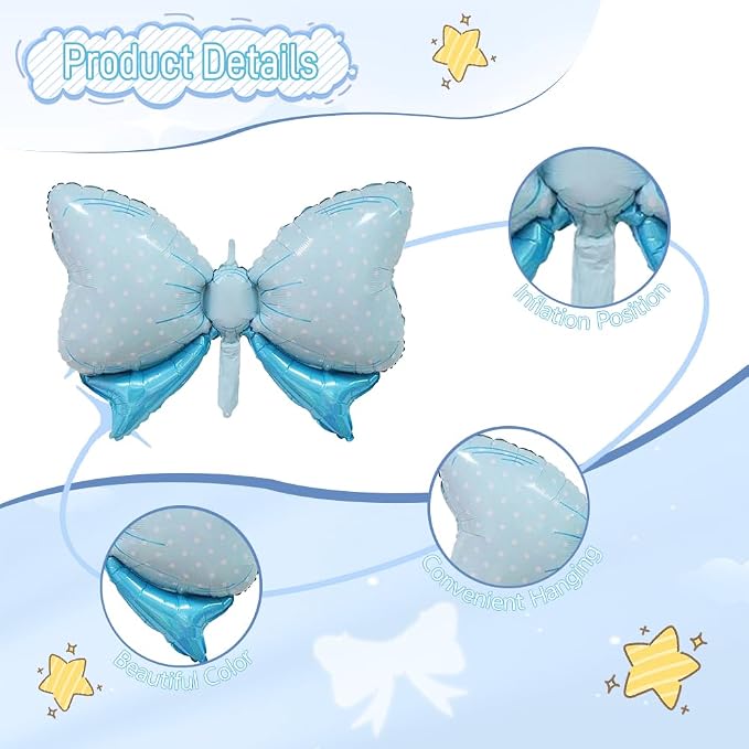 4pcs Jumbo Oversized Ribbon Balloons Coquette Bow Balloons Bow Party Coquette - Image 5