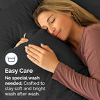 King Pillow Cases - 2 Pack - Super Soft Pillowcase Covers - Envelope Enclosure - Hotel Quality Pillow Protectors - Wrinkle Free, Fade, Shrink & Stain Resistant - Machine Washable - 20" x 40" (Black)
