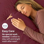 King Pillow Cases Set of 6 - Ultra Soft Hotel Quality Pillowcase Covers - Comfy & Wrinkle Free - Shrink, Stain & Fade Resistant - Easy-Care, Machine Washable Pillow Protectors - 6 Piece Set - Burgundy