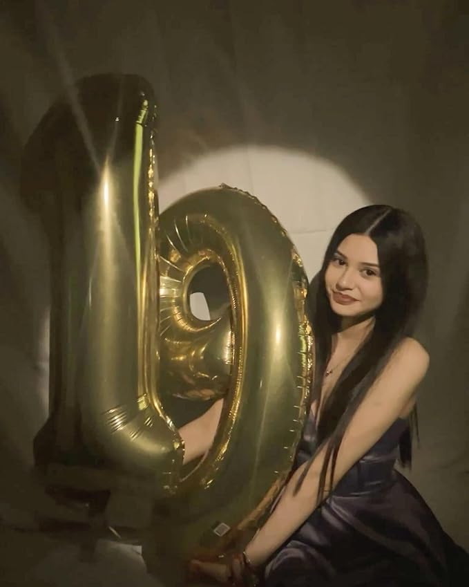 Champagne Gold Number 9 Balloon 40 inch, Balloon numbers party supplies - Image 4