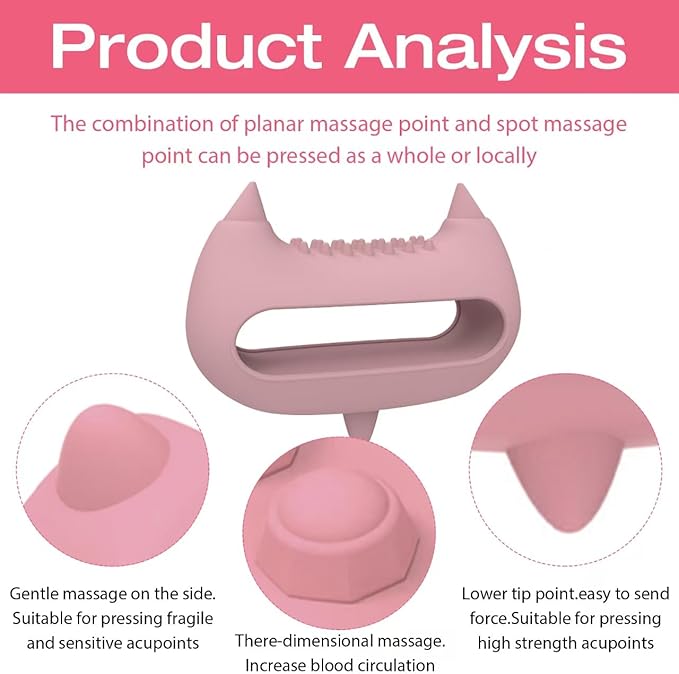 Relief Head & Body Acupressure Massager - Flexible Silicon Tool for Headache, Neck, Shoulder, Leg Pain, Muscle Fatigue & Circulation Boost - Post-Workout Recovery & Full-Body Massage (White)