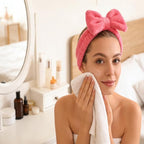 Casoty 6 Pcs Spa Headbands, Hair Holder for Washing Face, Soft Coral Fleece Makeup Headband for Washing Face, Bow Hair Bands, Skin Care Headband for Face Washing Shower Skin Care Yoga