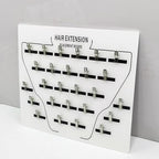 Extension Holder - Acrylic Hair Extension Organizer, Styling Hair Separator Board | Hair Tinsel Storage Plate with Clip for Wig Grafting, Sectioning, and Display for Home & Salon Use