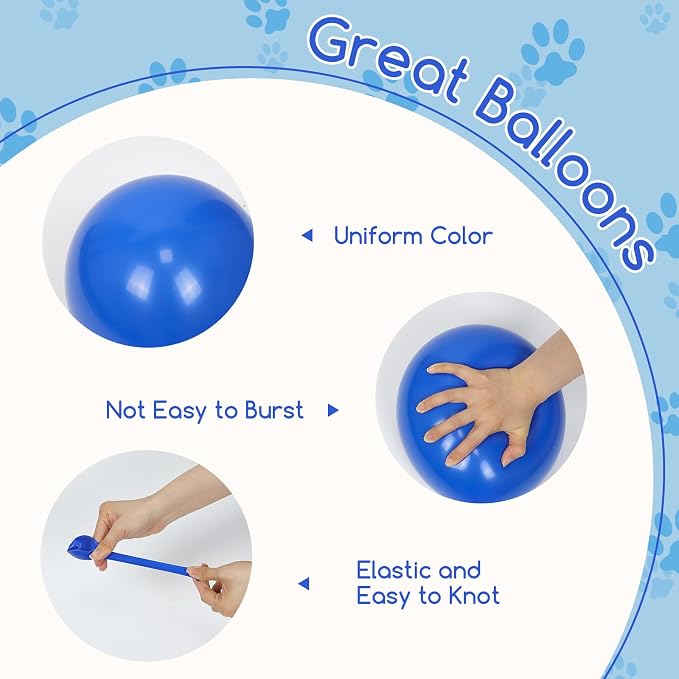 60pcs 12inch Blue and Orange Balloons - Image 4