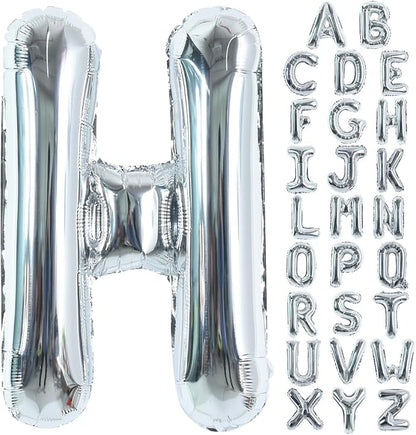 TONIFUL 40 Inch Large Silver Letter H Foil Balloons Alphabet Balloons | Giant by TONIFUL