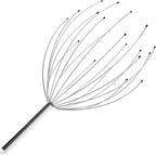 USAGA Head Massager Scalp Massager 20 Fingers Head Scratcher for Scalp Body Relaxing (Silvery)