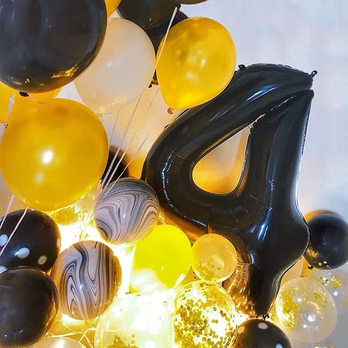 TONIFUL 40 Inch Black Number 6 Balloons Large Foil 6th Birthday Decorations | - Image 3