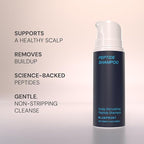 Blueprint Bryan Johnson Peptide Shampoo – 8-Peptide Scalp Treatment with VEGF, Caffeine, Menthol & Arginine – Fragrance-Free & Gentle Formula for Fuller-Looking, Stronger Hair (3.5oz)