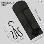 Jonley 4Pcs Extra Long Wig Storage Bags with Hanger, Wig Storage for Multiple Wigs, Wig Bag with Hook Storage, Breathable and Easy Carry Home Hair Salon Travel Use (Black 31.5in)