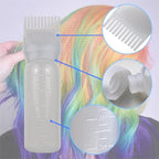 4 Pack Root Comb Applicator Bottle, Hair Oil Comb Applicator for Hair Dye, Shampoos, Salons (White+Pink)